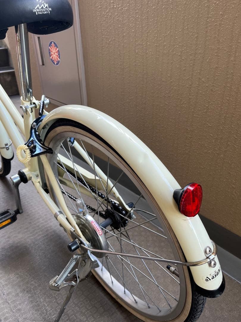20インチ　子供用自転車　クリーム色