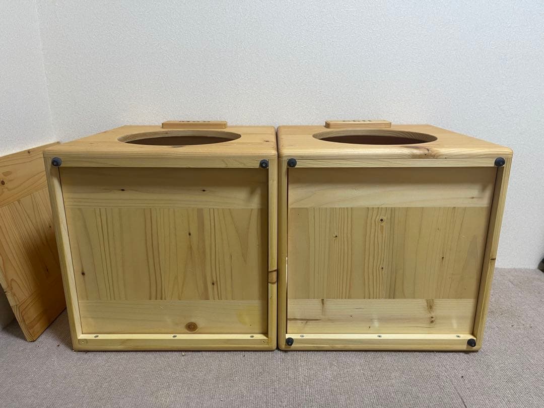 【お値下げ】木製ドッグハウス　2部屋