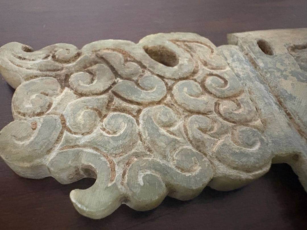 石？玉？の中国的置物　刀　中国美術　長さ21cm 125g