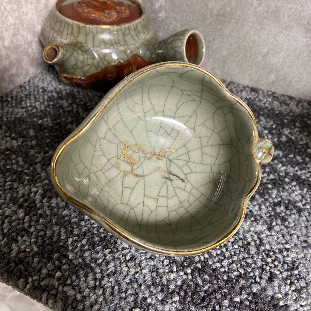 相馬焼　相馬幸山　相馬吉忠　茶器揃い　煎茶揃い　茶器セット　宝瓶　湯さまし　湯呑