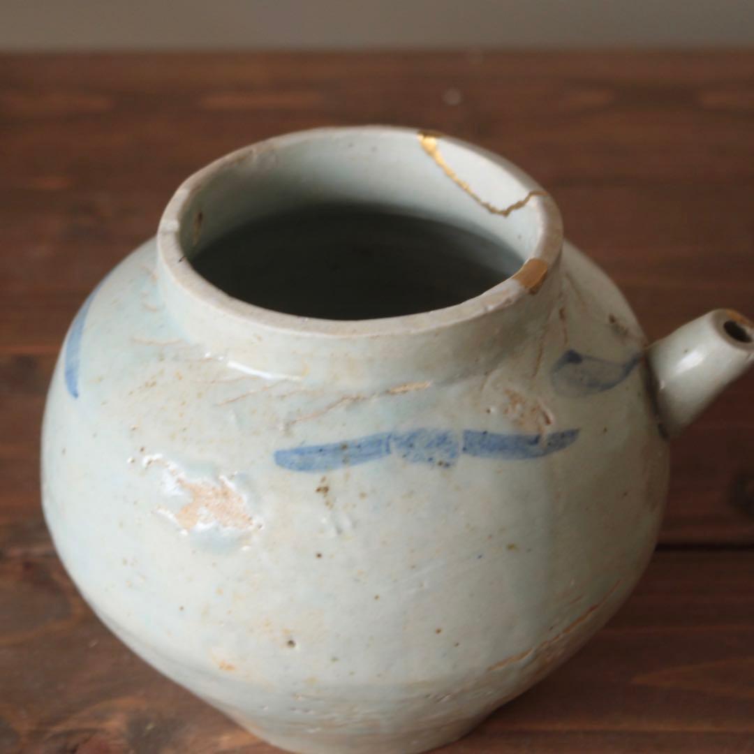 李朝 染付 片口 青花 朝鮮美術 古美術 古道具 アンティーク