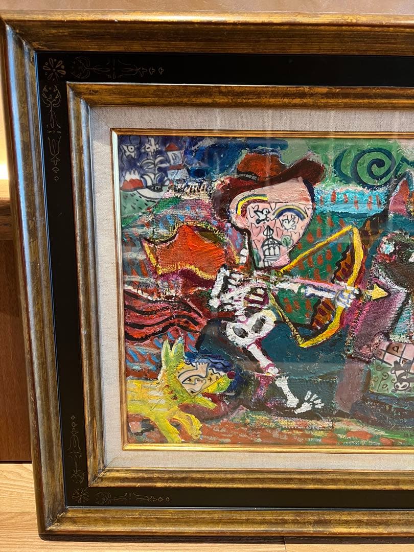 有賀正季　額縁付絵画