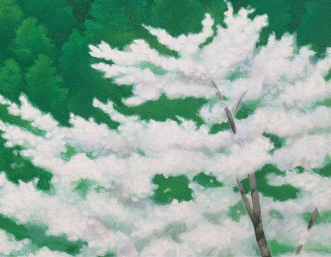 東山魁夷 春静 真作 オリジナル リトグラフ 12号 大作 絵画 額装