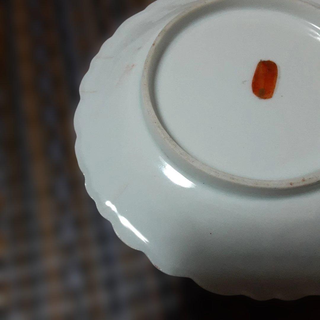古い幕末明治超絶技巧カップ&ソーサーセット/金錦窓寿龍唐草青海波/卵殻手高級骨董