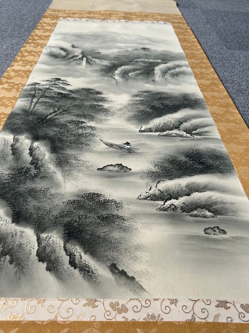 掛軸 2点　雪峰　陵雲