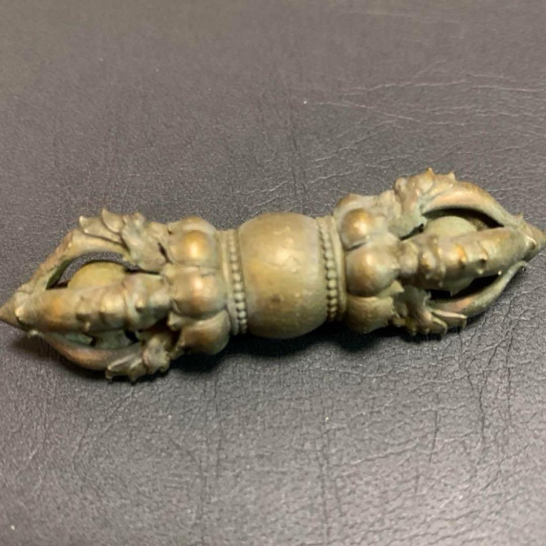 [希少品] アンティーク　古物　如意装飾造金剛杵　五鈷杵　ヴァジュラ　希少品