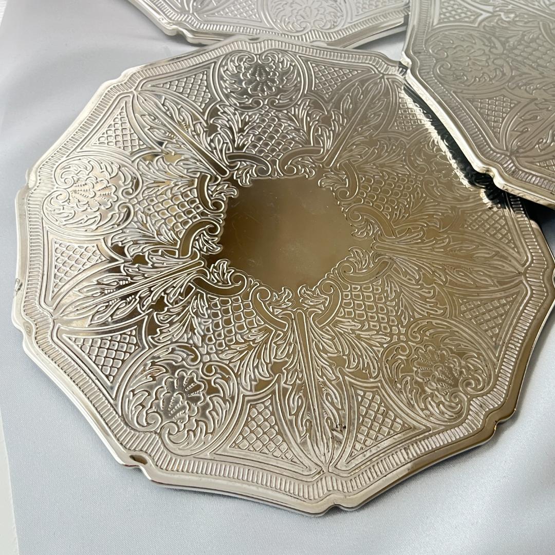 【Cavalie】 プレースマット 6枚組 20cm【シルバープレート】