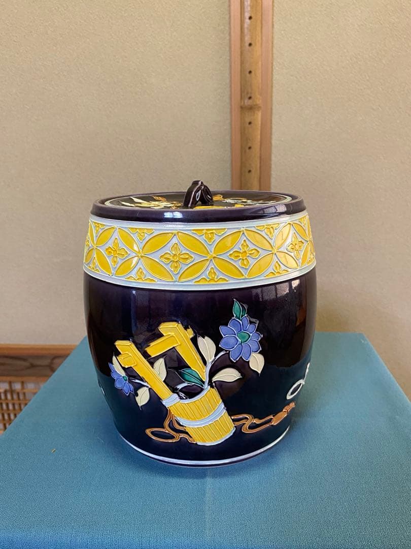 ⭐️本日限定⭐️茶道具/皆具 平安翠春 紫交趾 共箱