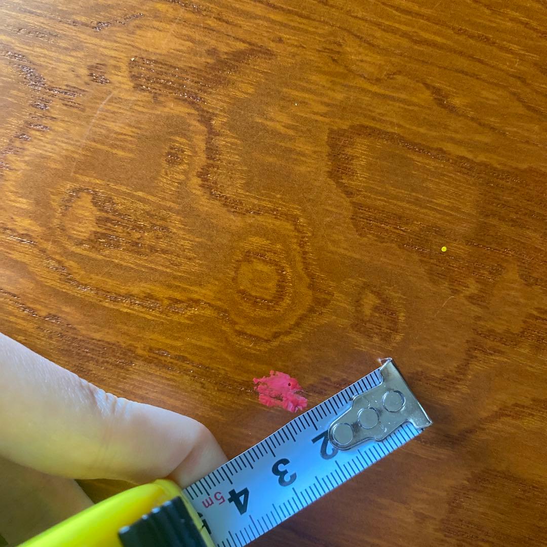 天然木　円形テーブル 約90cm ブラウン