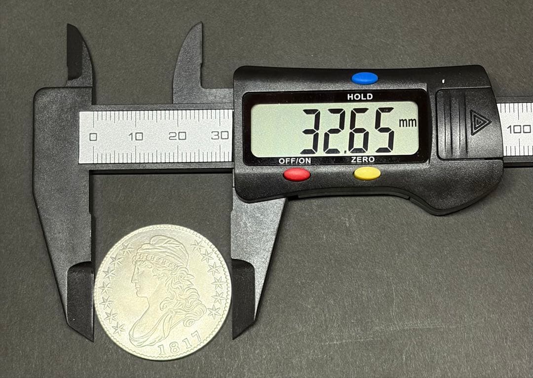 1817年 米国 50セント銀貨 キャップドバスト 音色最高 古銭