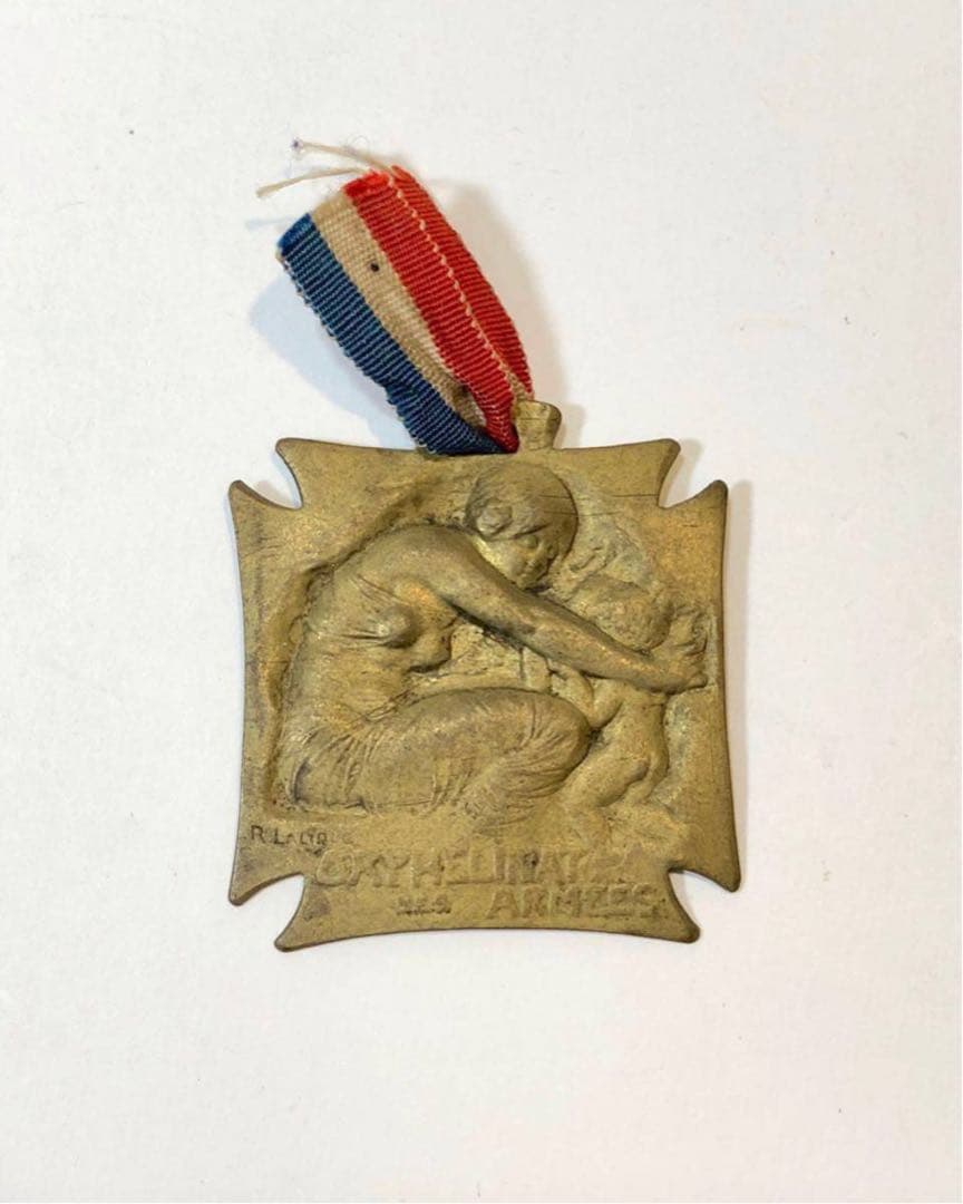 【ルネ・ラリック フランス 一次大戦勲章 】1914年 真鍮製メダル