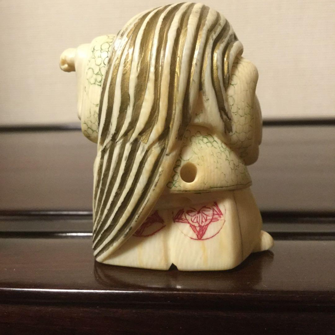 古い根付一対