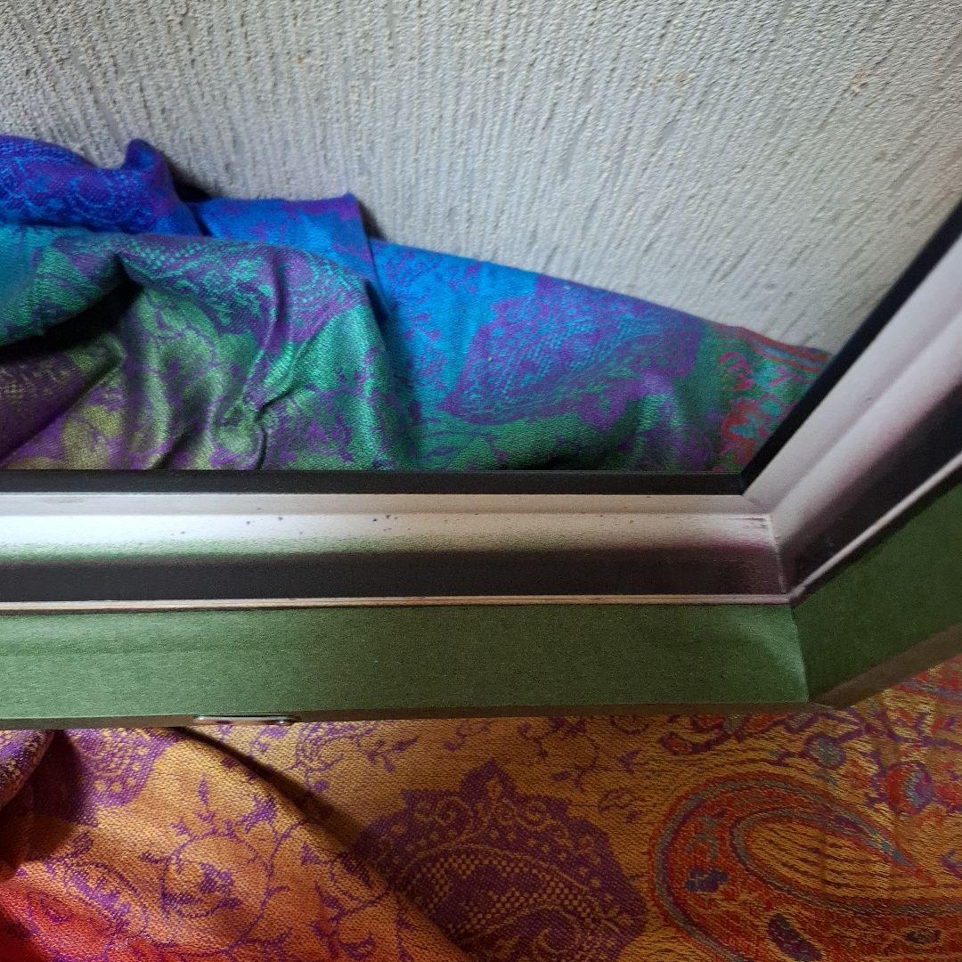 ※カッコイイ※黒っぽい茶色　油彩額縁 クラシックデザインF15　ひび割れ加工