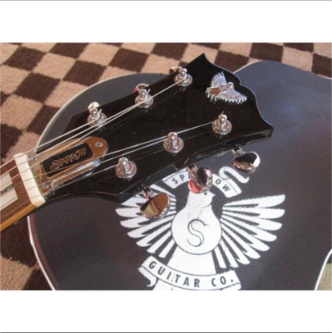 SPARROW GUITARS フルアコ　ファイヤーパターン　ビグスビー　銀色