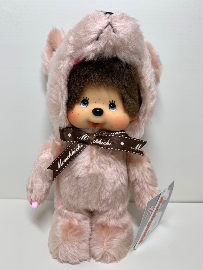 新品 テディベア モンチッチ ピンク monchhichi 2804