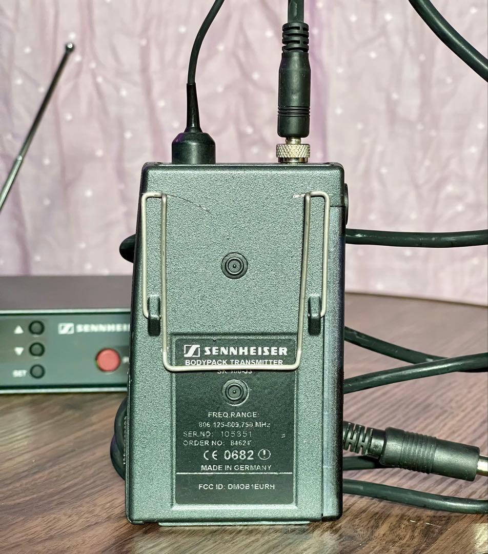 ③Sennheiser EW100 B帯 ワイヤレスシステム ラベリアマイク付