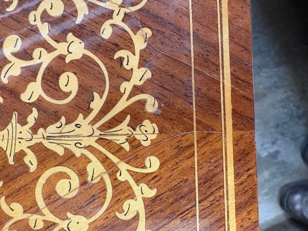 REUGE コンソール 象嵌 オルゴール 小物入ボックス付き サイドテーブル