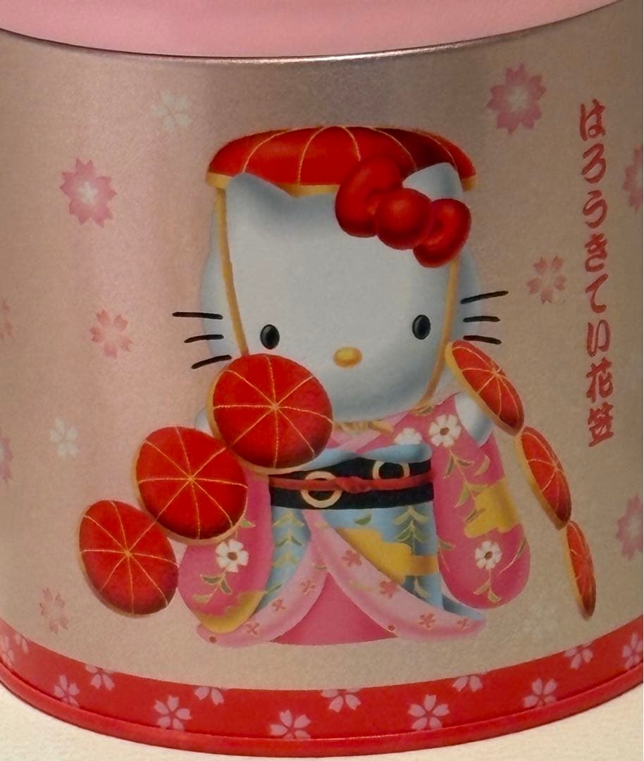 サンリオ　ハローキティ　レトロ　ゴミ箱缶　ダストボックス　キティ　小物入れ 新品