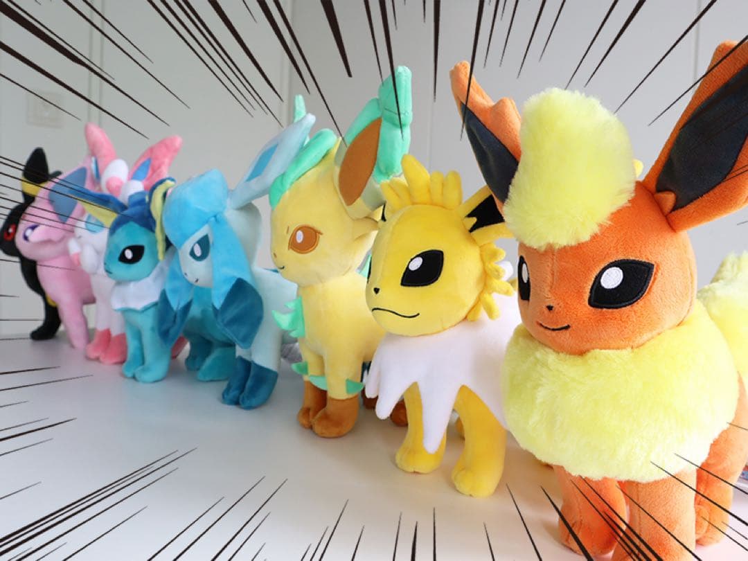 【2021年】ぬいぐるみ イーブイ 進化系 9体セット　【ポケモンセンター限定】