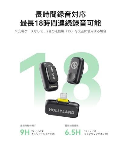 HOLLYLAND LARK A1 Mini Duo ピンマイク-ワイヤレスマA