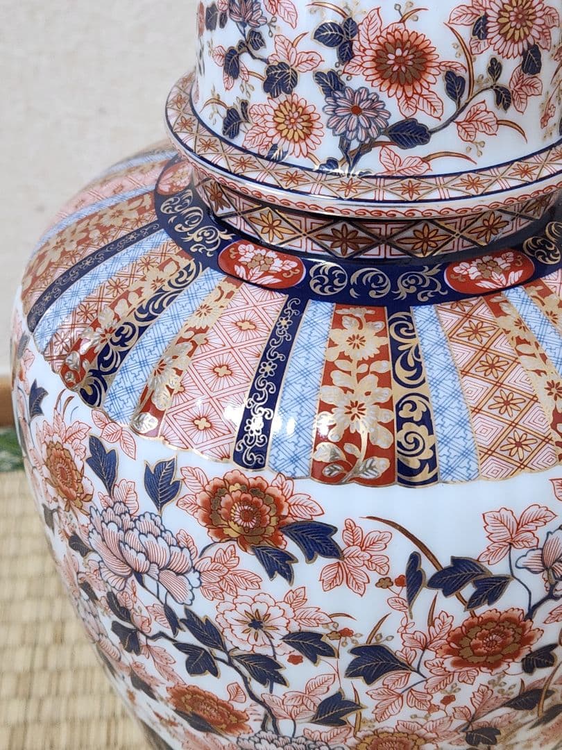 最終値下げ　色絵桜菊牡丹図蓋附大壺　栗田美術館　特別限定復刻版　1990年