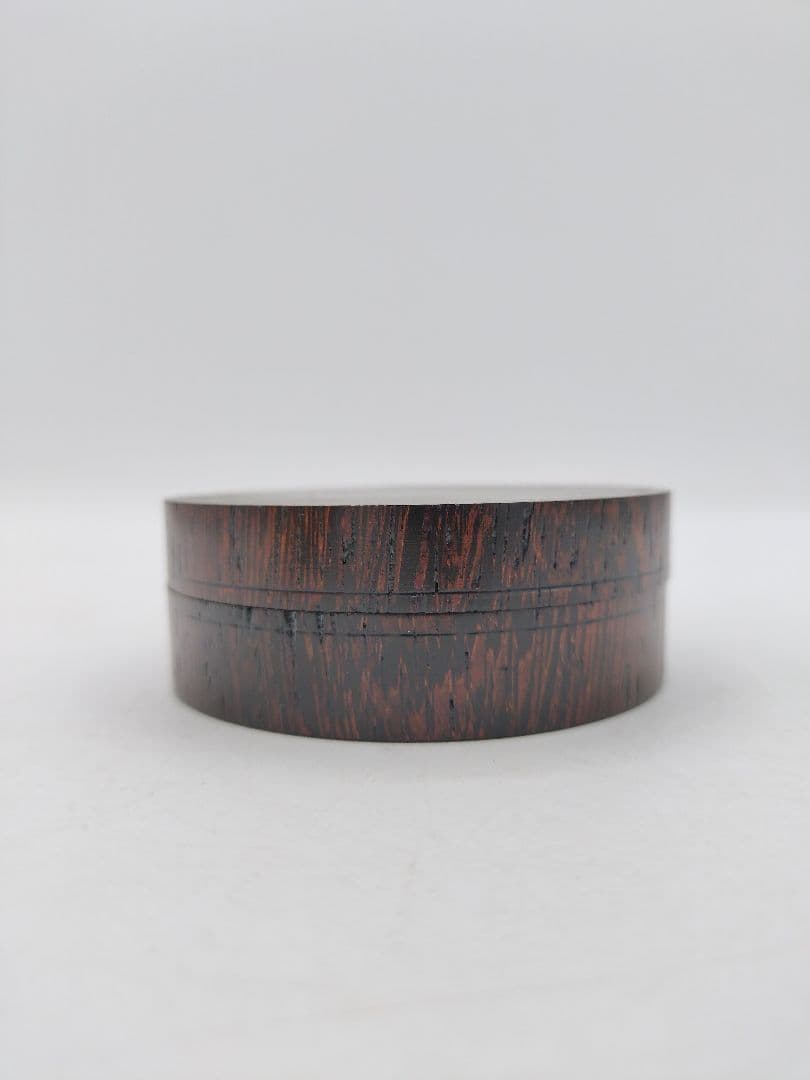 c750【新品・未使用品】 香合 鉄刀木 福田芳朗 山中 木箱 茶道具
