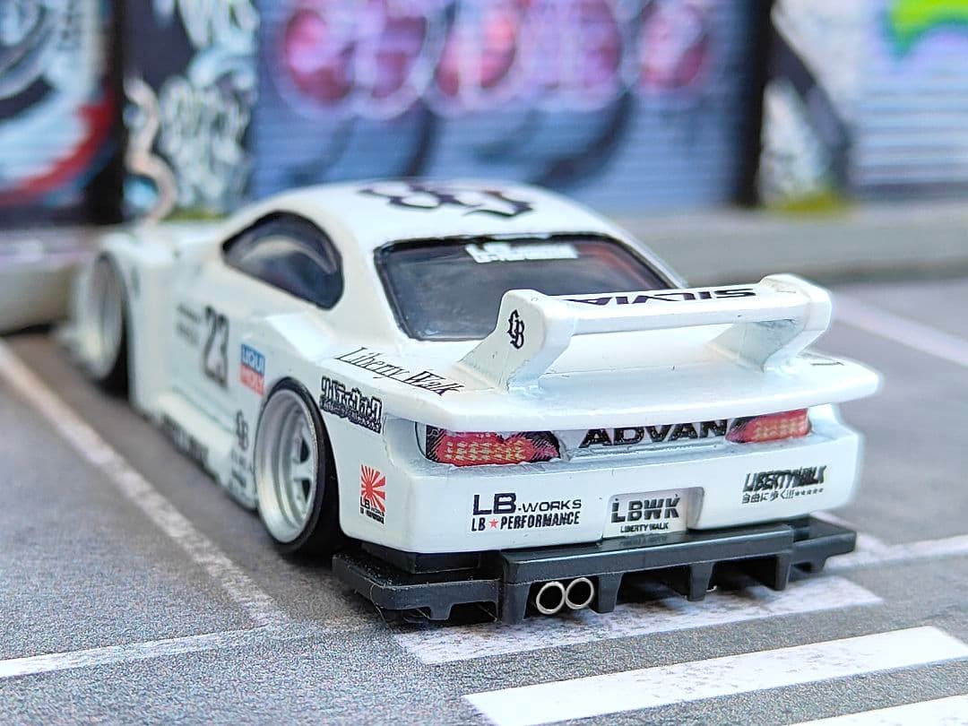 ホットウィールカスタム 日産 S15 シルビア シルエット☆深リム☆トミカ改造☆
