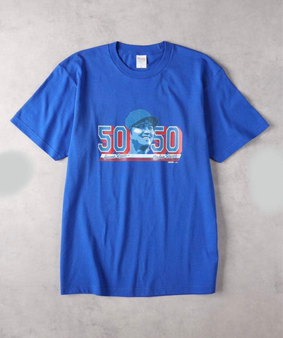 MLB ドジャース　50-50記念限定Tシャツ　メモリアルプリント　大谷翔平