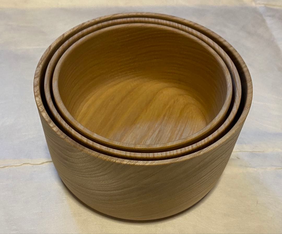 VIVAHDE 木製ボウル 3個セット