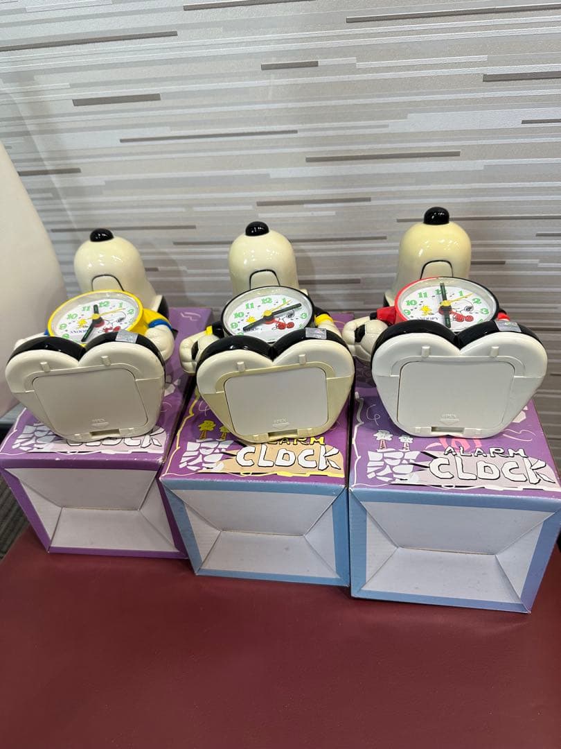 【値下げ交渉歓迎】スヌーピー アラームクロック３点まとめ　レトロ品