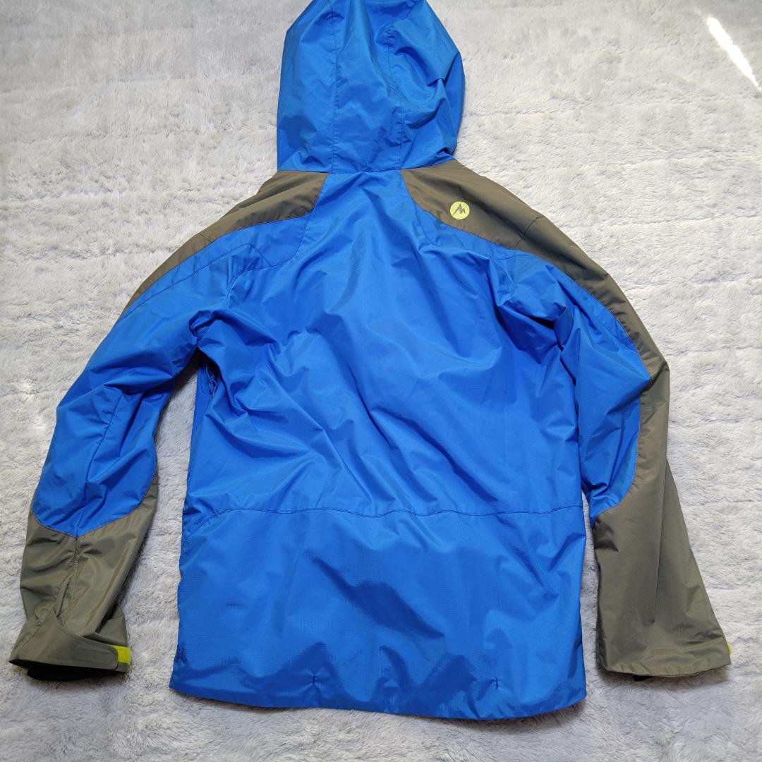 マーモットMarmot　大きいLサイズ スキーウェア上下 青 グレー　ヒートナビ