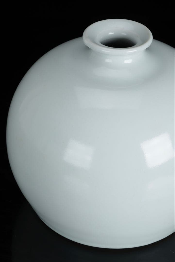 【泥裏珠光 初代 斎藤陶斎（三郎）】白磁壺 共箱 花器 花瓶 飾壺 骨董 古美術