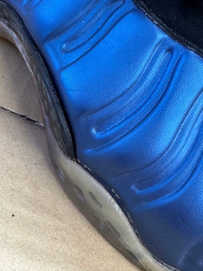 Nike Foamposite ブルー/ブラック シューズ27cm(説明必読)