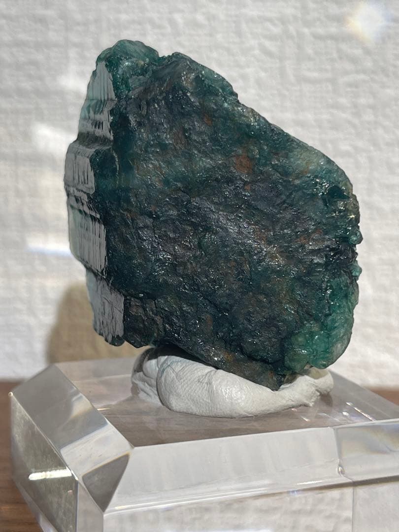 344ct 巨大 宝石質 エメラルド ソ付き 鉱物 標本 原石 天然石　鉱物標本