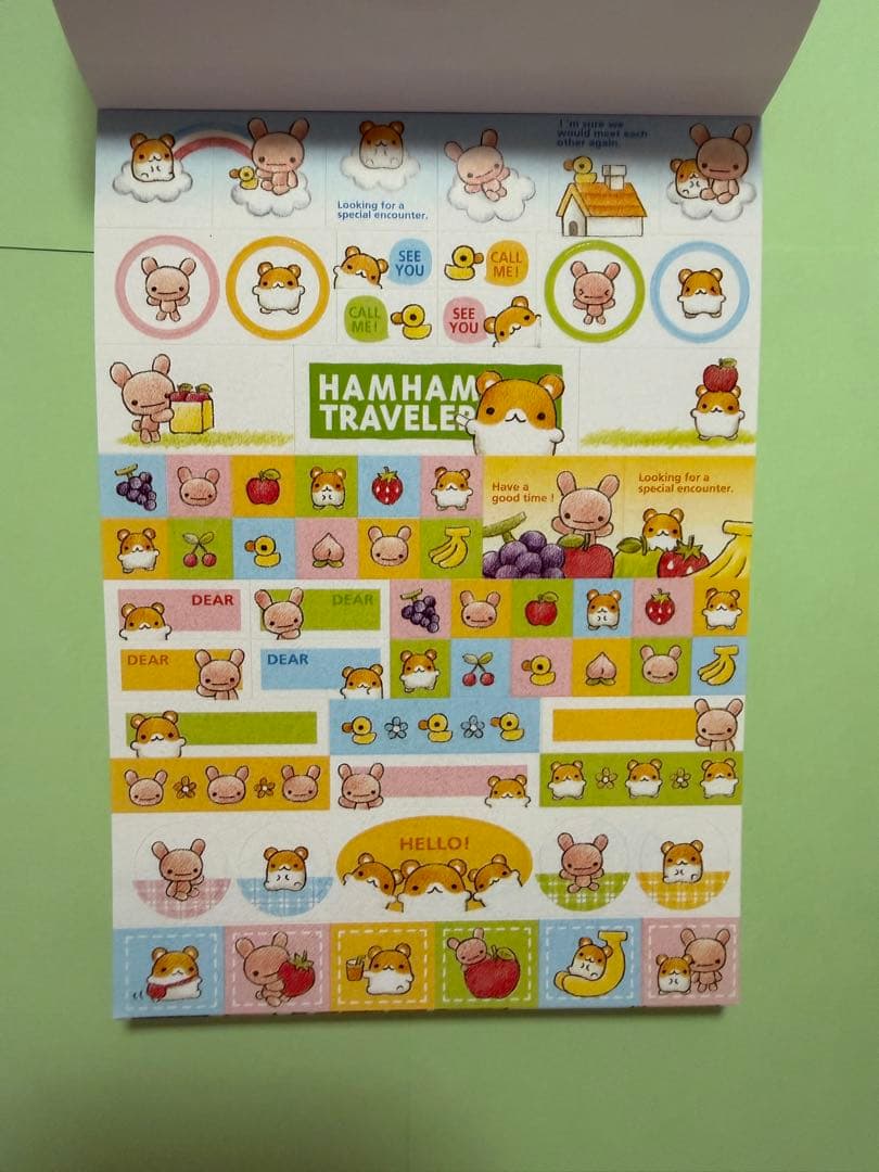 平成レトロ HAM HAM TRAVELER メモ帳 シール付き ハムスター