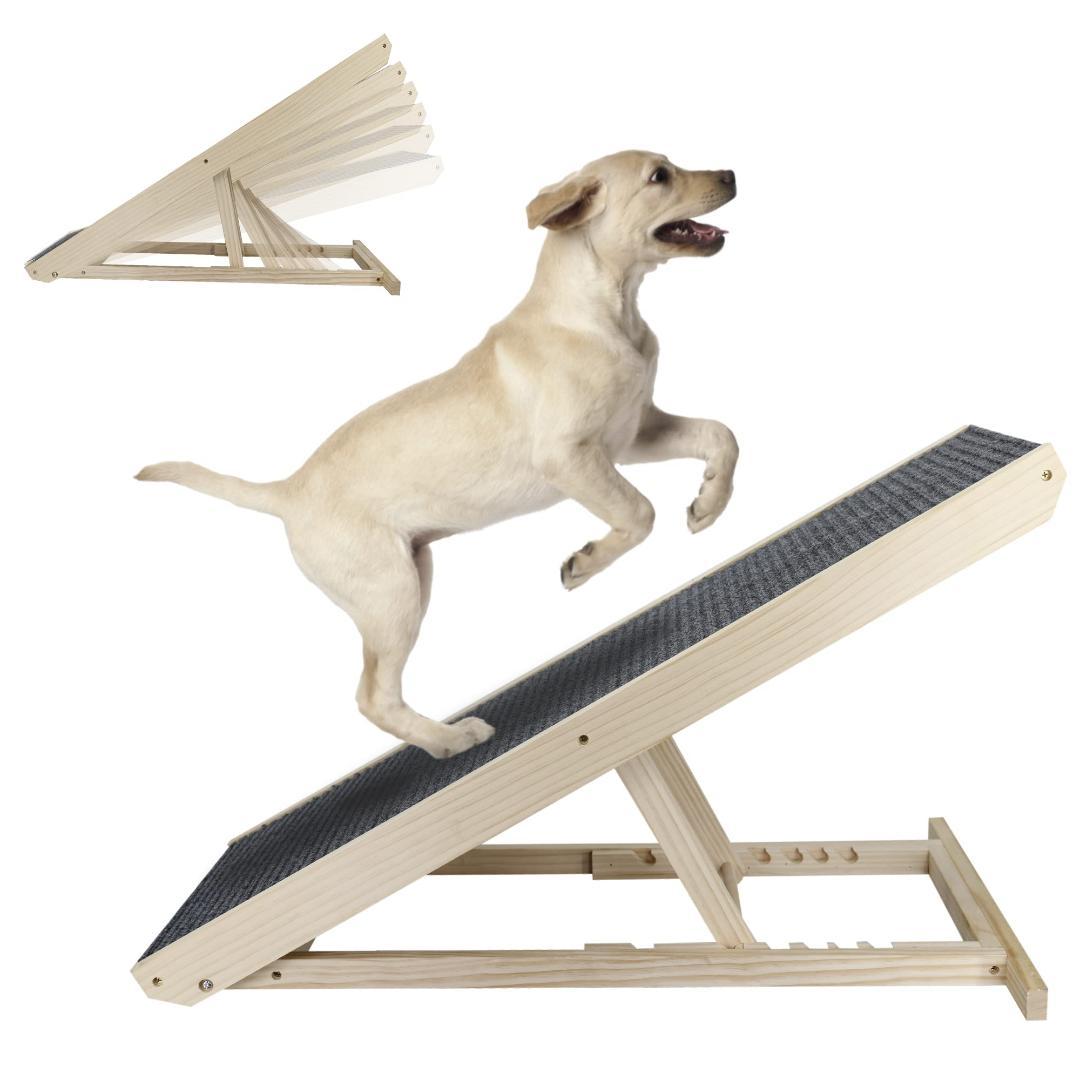 犬用安全スロープ 滑り止め 踏み台 折り畳み ステップ 高さ調節