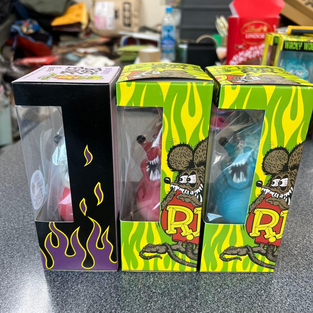 希少ラットフィンクボビングヘッド暗闇で光るGLOW FINK 3体セット