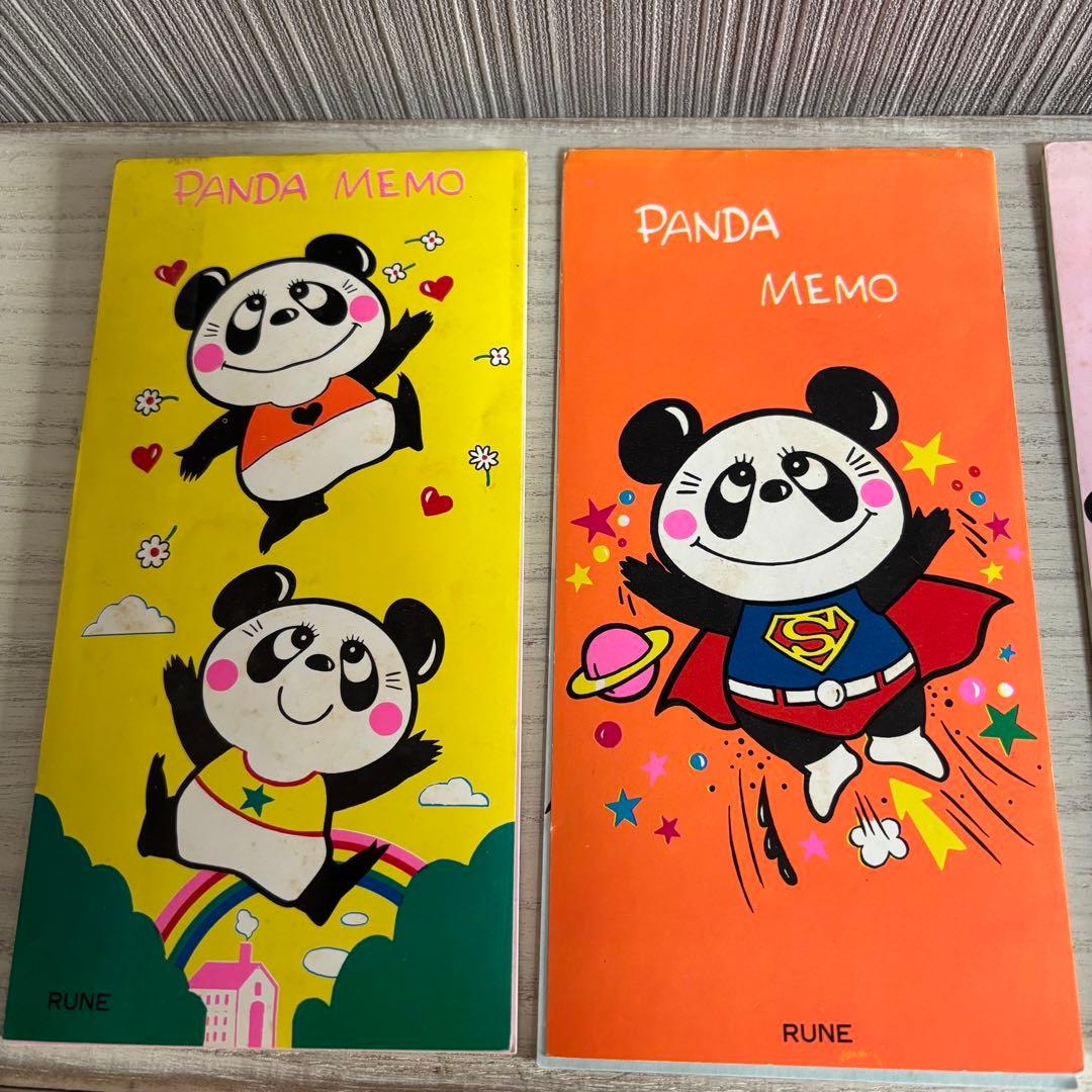 内藤ルネ パンダ ルル メモ帳 7冊セット 昭和レトロ 当時物 水森亜土