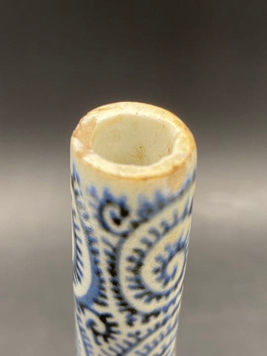 古伊万里　蛸唐草　27cm 鶴首　徳利　花入　一輪挿し　御神酒徳利
