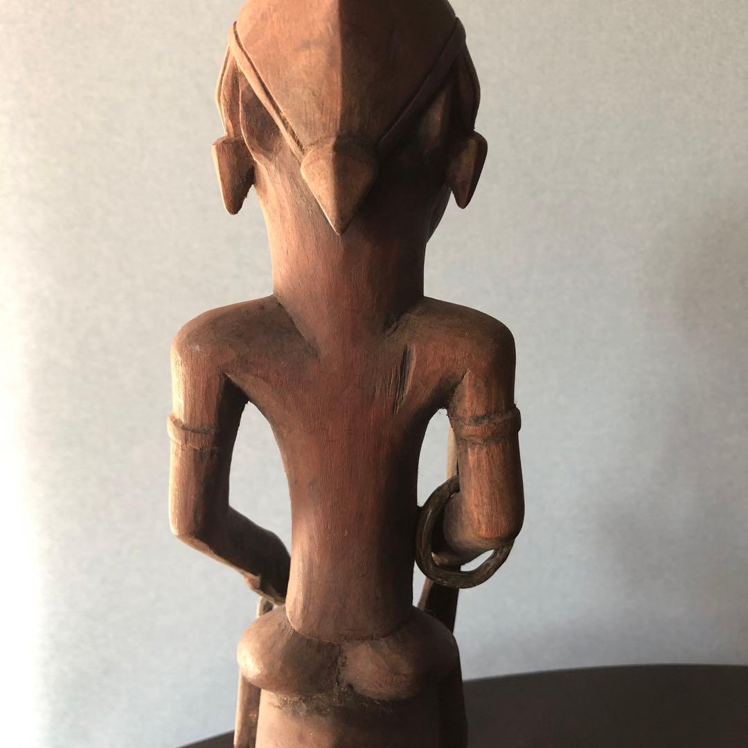アフリカコートジボワール　バウレ族アンティーク木彫　彫像　アフリカ工芸品