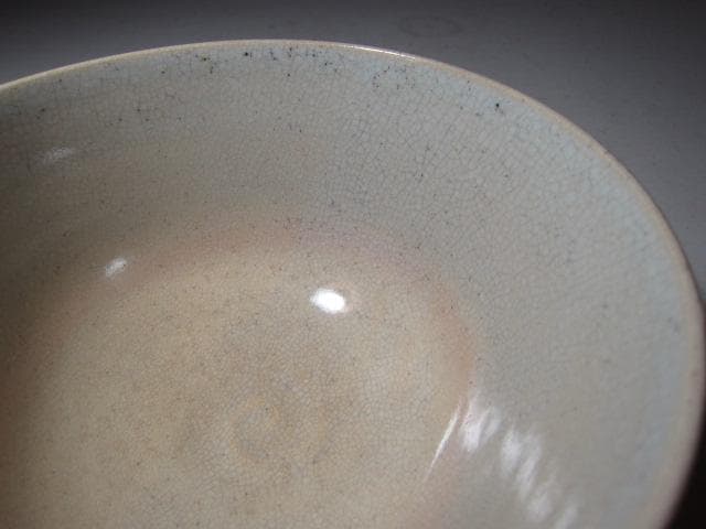 野々村仁清 白釉茶碗 淡々斎花押 時代の名碗！k547