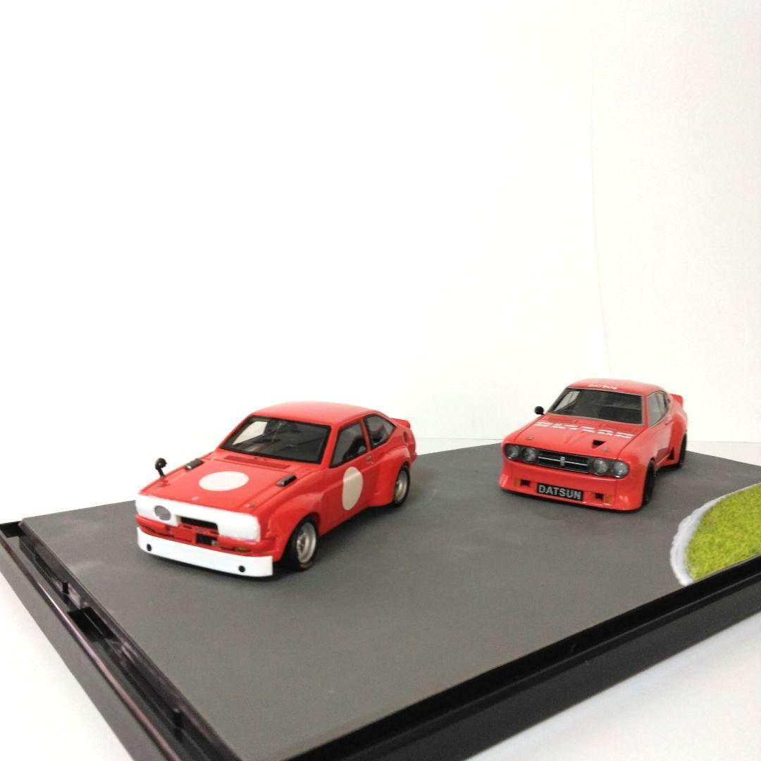 KIDBOX スターレットレーシング P－4バイオレットターボ 1/43ミニカー