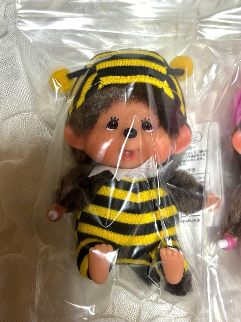 新品タグ付き　モンチッチ　顔でか　SS てんとう虫　ミツバチ　ちょうちょ