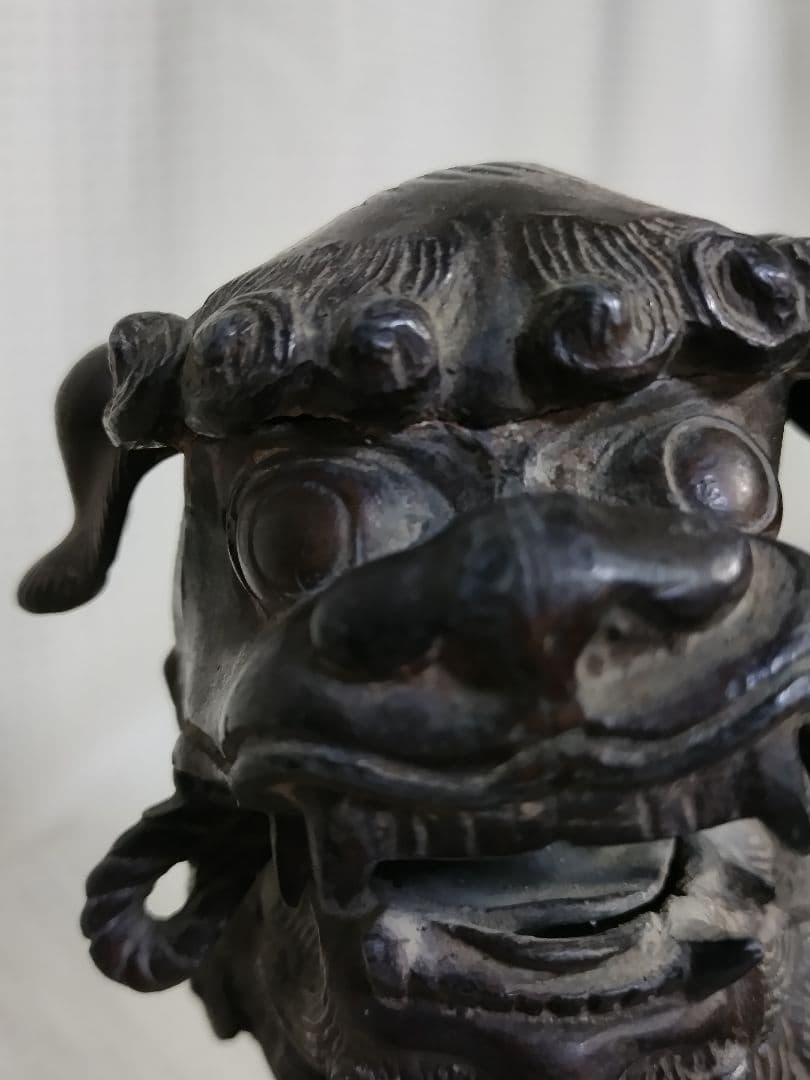 金属製 獅子像 アンティーク　明治？
