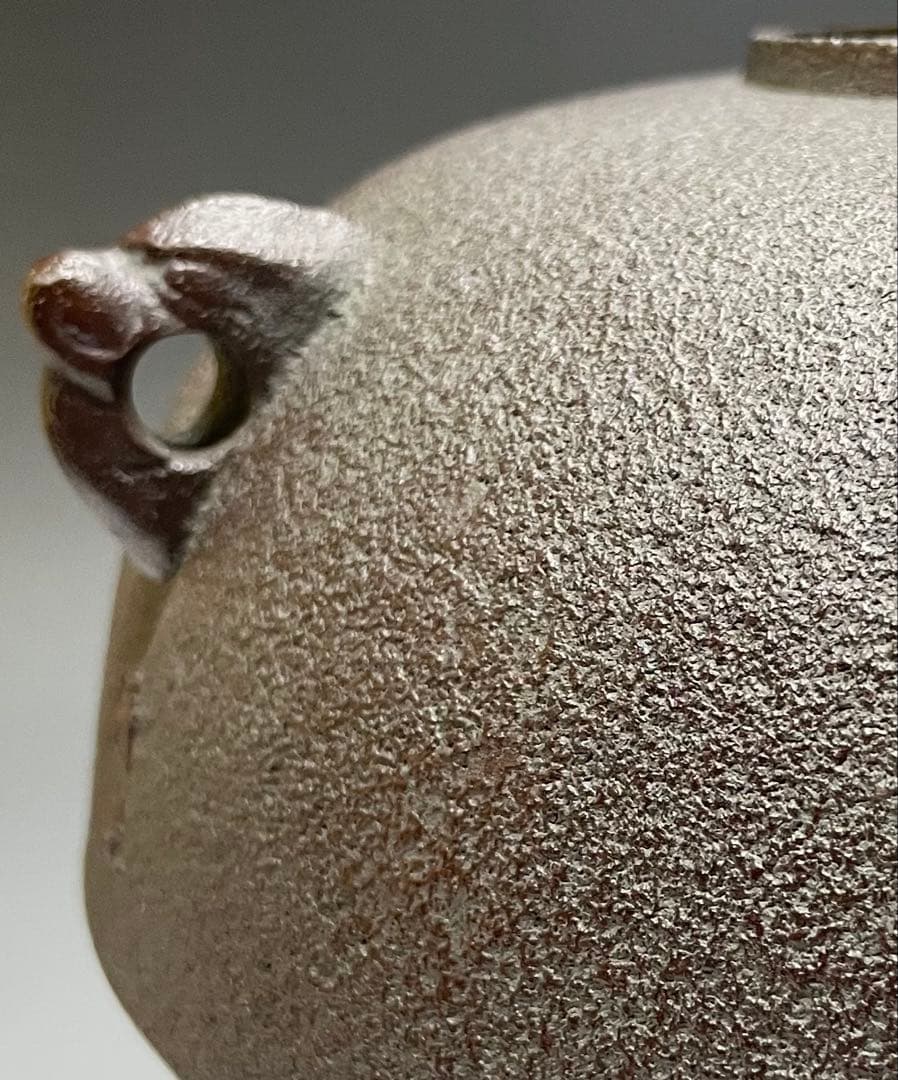 佐藤清光　裏甲釜　羽付釜　替蓋付　釜釻　共箱　共布　作歴書　X075