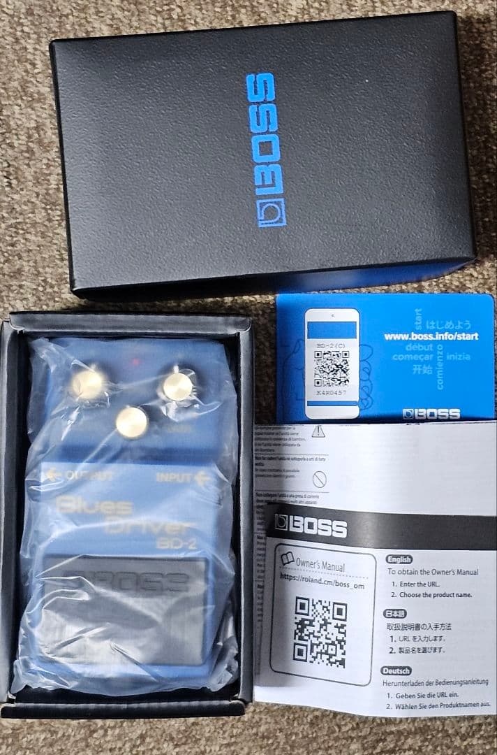 BOSS Blues D BD-2 ギターエフェクター パッチケーブル