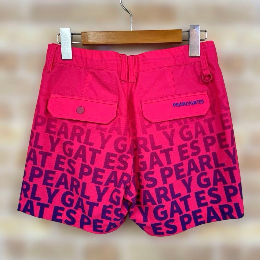 【新品】パーリーゲイツ ロゴ総柄ショートパンツ（0）