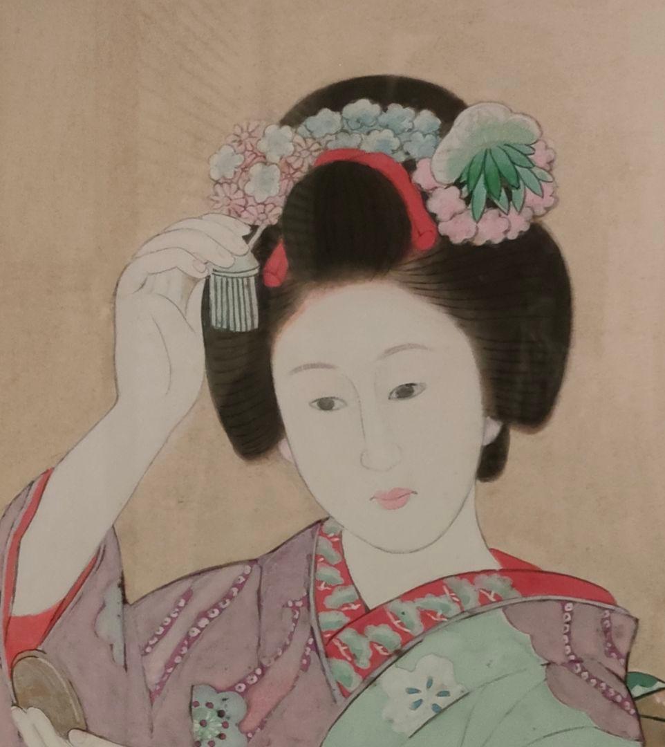 横尾芳月　真筆　舞妓　サイズF6号　美術年鑑評価額 600万