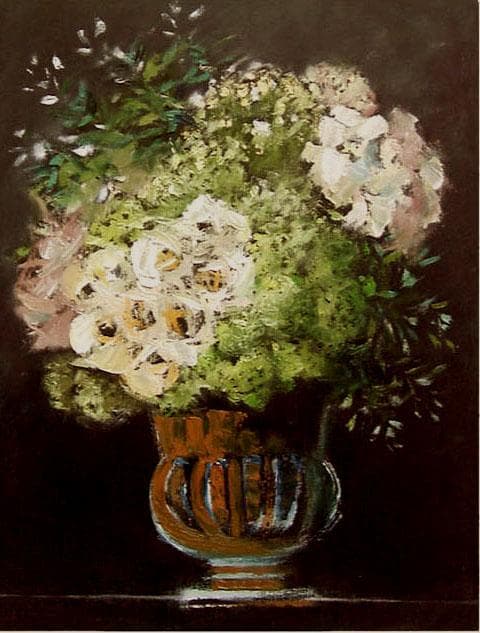 油絵 菅家令子 絵 絵画 インテリア 額付(白) uF6-111402 花