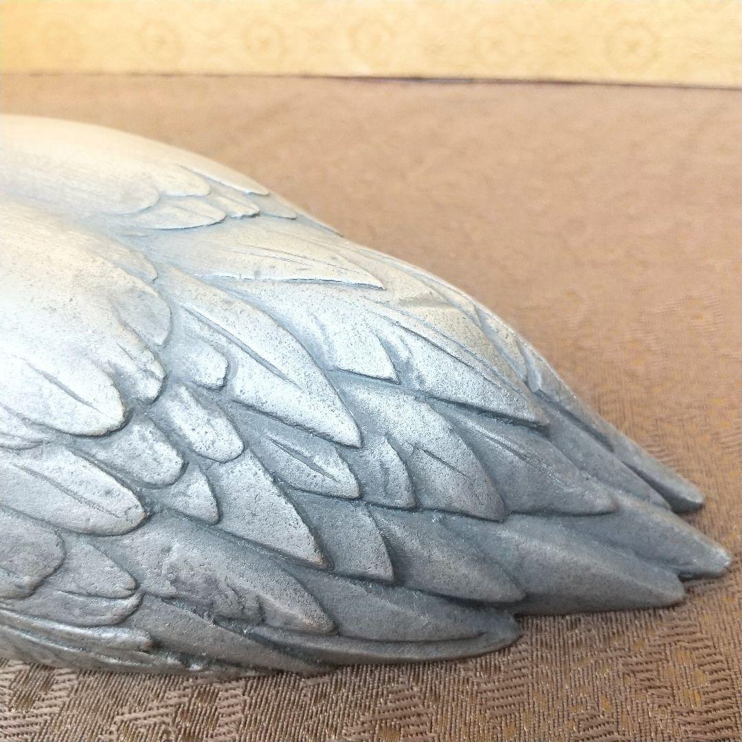 【お値下げしました！】巣籠る鶴　白銅製　中川清作　置物　共箱